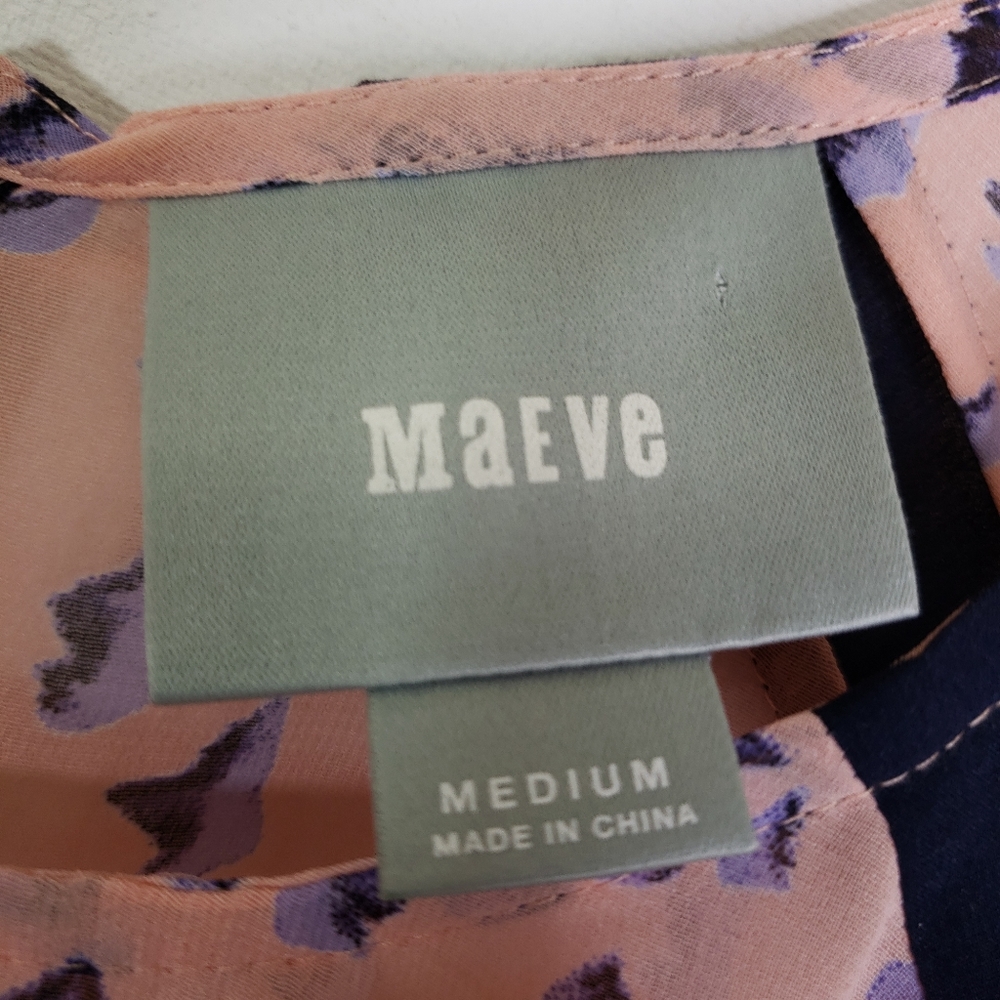 Anthropologie Maeve Mixed Media Blouse Top M - Picture 2 of 7
